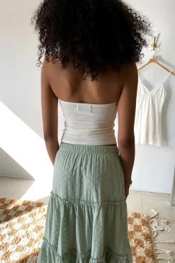 Lace Trim Tube Top