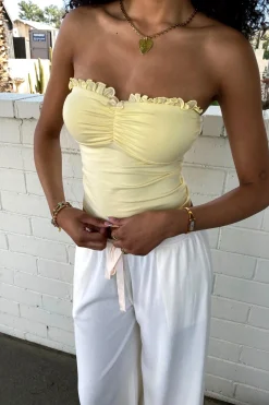 Lace Trim Tube Top