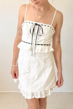 Lacey Eyelet Mini Dress