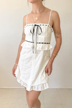 Lacey Eyelet Mini Dress