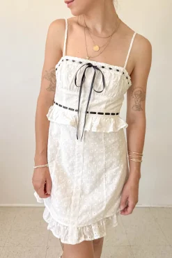 Lacey Eyelet Mini Dress