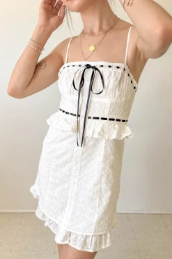 Lacey Eyelet Mini Dress