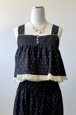 Lacey Floral Babydoll Top
