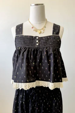 Lacey Floral Babydoll Top