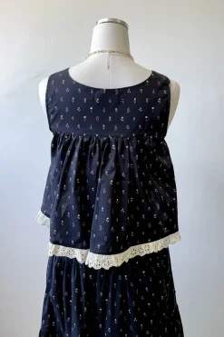 Lacey Floral Babydoll Top