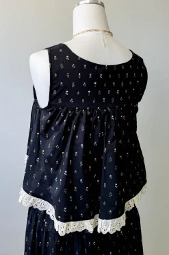 Lacey Floral Babydoll Top