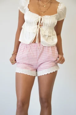 Lacey Gingham Shorts