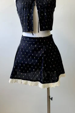 Lacey Layered Mini Skirt