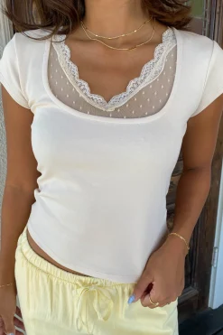 Lacey Layered Short Sleeve Top