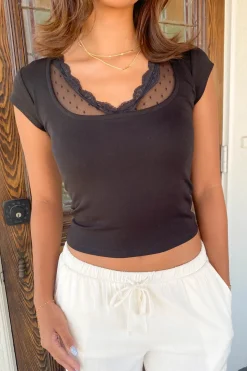 Lacey Layered Short Sleeve Top