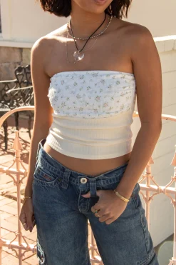 Lacey Pointelle Tube Top