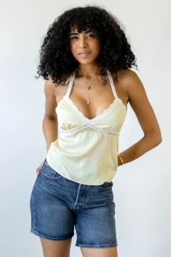Lacey Satin Halter Top