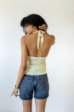 Lacey Satin Halter Top