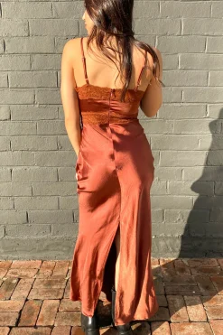 Lacey Satin Maxi Dress