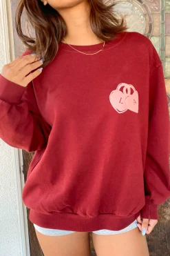Locket Puff Print Graphic Sweatshirt