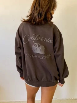 Locket Puff Print Graphic Sweatshirt