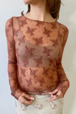 Long Sleeve Lace Layering Top