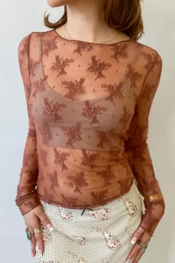 Long Sleeve Lace Layering Top
