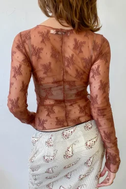 Long Sleeve Lace Layering Top