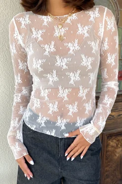 Long Sleeve Lace Layering Top