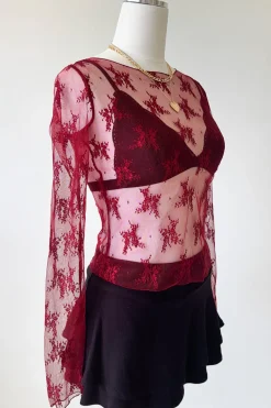 Long Sleeve Lace Layering Top