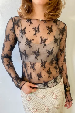 Long Sleeve Lace Layering Top