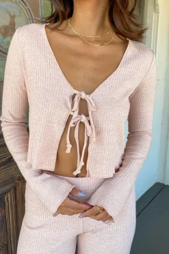 Long Sleeve Split Front Top