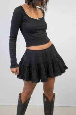 Mini Lacey Flounce Skirt