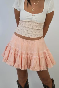 Mini Lacey Flounce Skirt