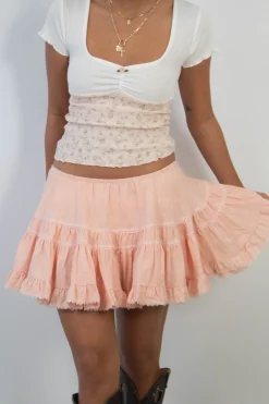 Mini Lacey Flounce Skirt