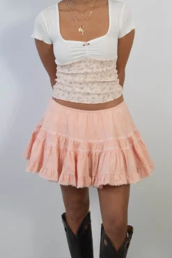 Mini Lacey Flounce Skirt