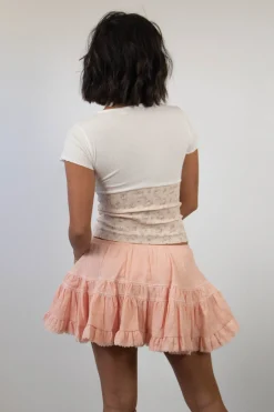 Mini Lacey Flounce Skirt