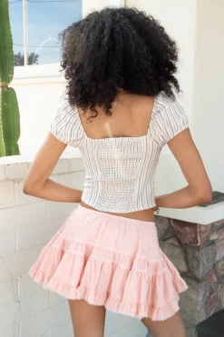 Mini Lacey Flounce Skirt