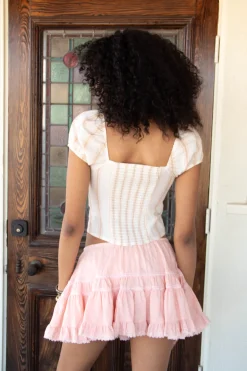 Mini Lacey Flounce Skirt