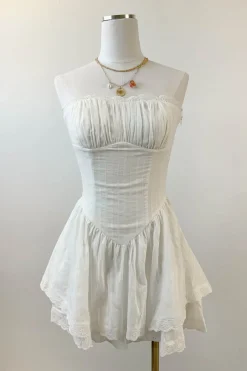 Mini Ruffled Strapless Dress