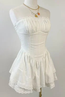 Mini Ruffled Strapless Dress
