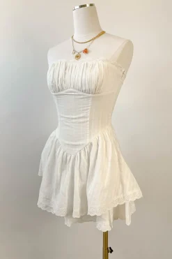 Mini Ruffled Strapless Dress