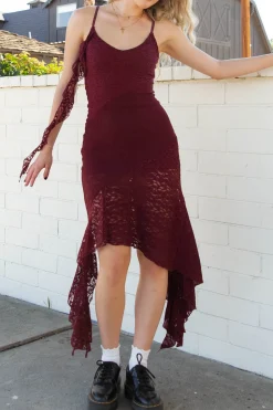Mixed Media Midi Dress