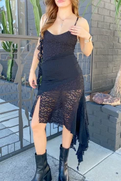Mixed Media Midi Dress