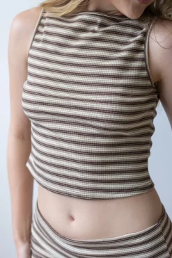 Natural Striped Tank Top