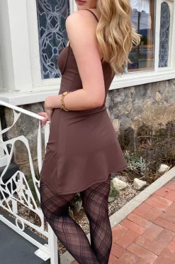 Nylon Mini Cami Romper Dress