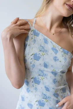 One Shoulder Floral Mini Dress
