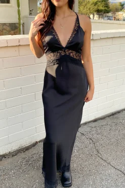 Open Back Laced Maxi Dress