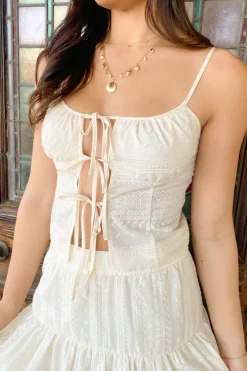 Open Front Tie Cami Top