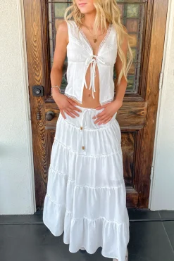 Open Front Tie Top