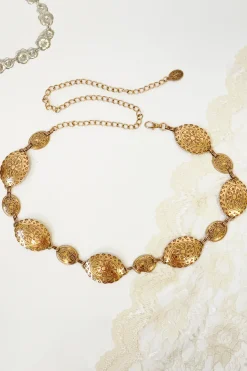 Oval Metallic Conch Belt