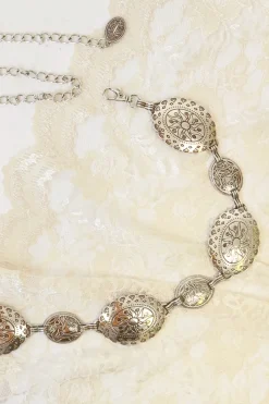 Oval Metallic Conch Belt