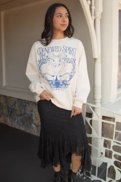 Oversized Crew Graphic Sweatshirt