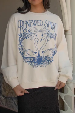 Oversized Crew Graphic Sweatshirt