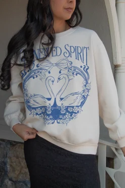 Oversized Crew Graphic Sweatshirt